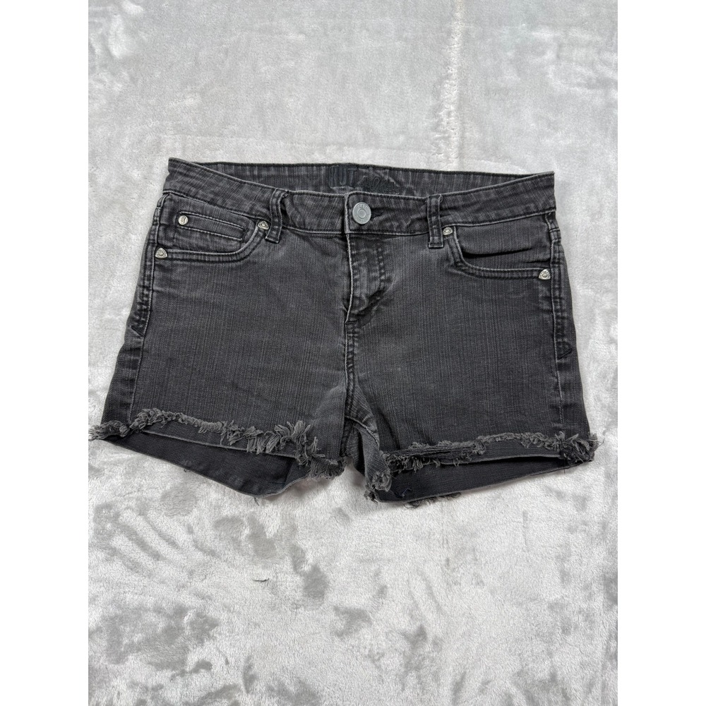 Kut from the Kloth Women Size 8 Gidget Fray Denim Short Festival Indie Sleaze